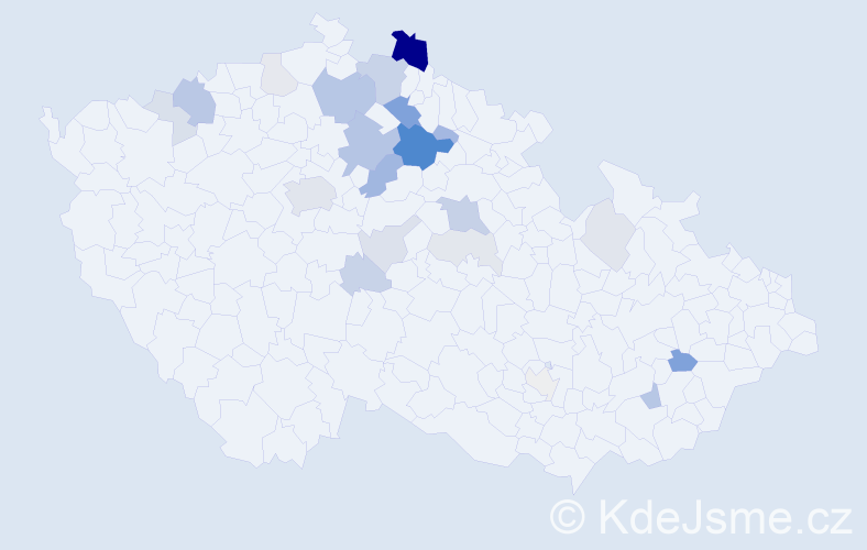Příjmení: 'Plesar', počet výskytů 73 v celé ČR