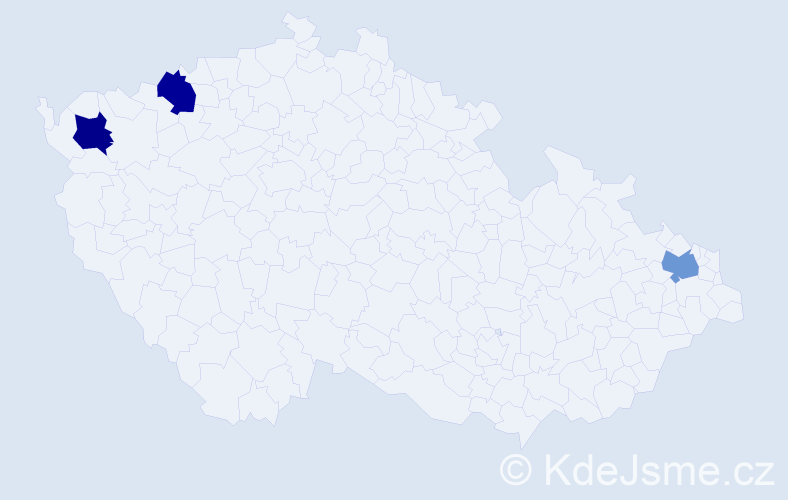 Příjmení: 'Illes', počet výskytů 3 v celé ČR