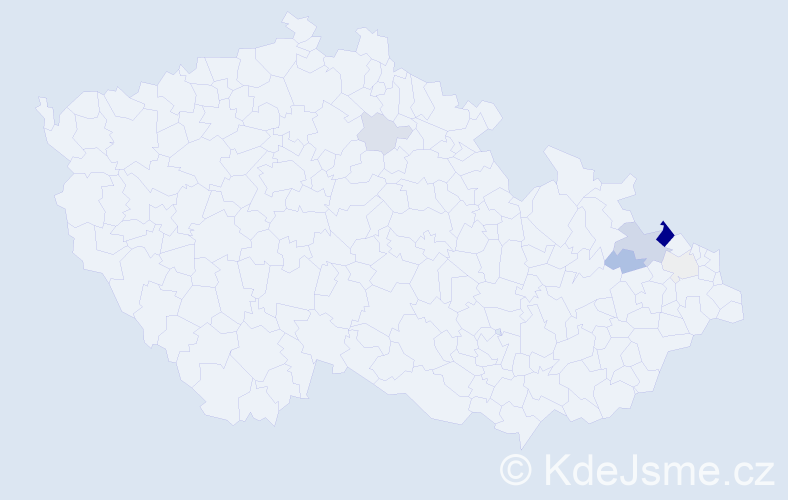 Příjmení: 'Westová', počet výskytů 17 v celé ČR
