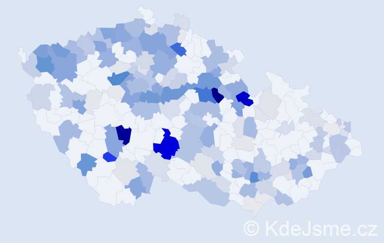 Příjmení: 'Bečka', počet výskytů 782 v celé ČR