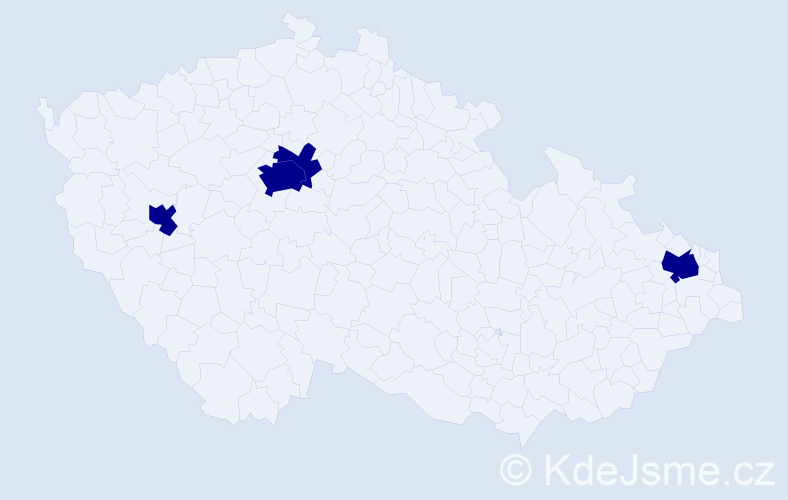 Příjmení: 'Czeneová', počet výskytů 4 v celé ČR