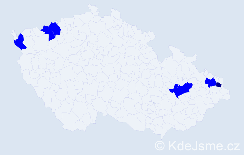 Příjmení: 'Zmitková', počet výskytů 7 v celé ČR