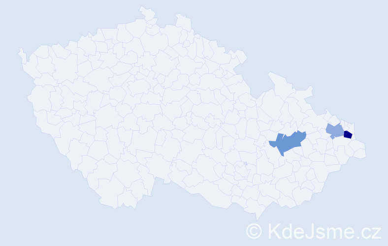 Příjmení: 'Siefert', počet výskytů 4 v celé ČR