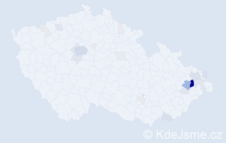 Příjmení: 'Sopuchová', počet výskytů 107 v celé ČR