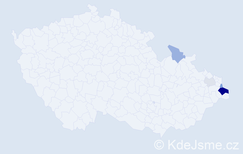 Příjmení: 'Rajca', počet výskytů 32 v celé ČR