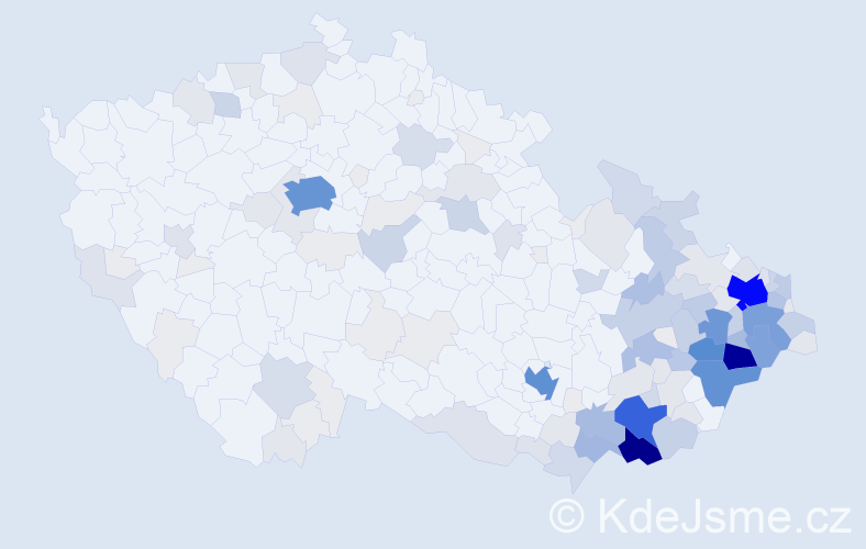 Příjmení: 'Pavlicová', počet výskytů 745 v celé ČR