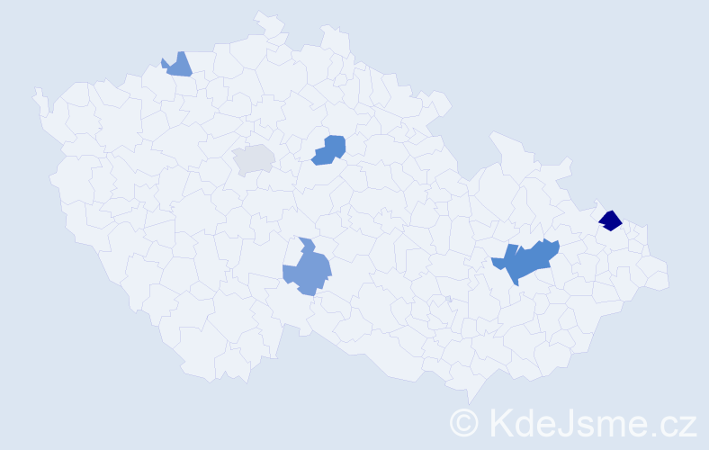 Příjmení: 'Nicklová', počet výskytů 12 v celé ČR
