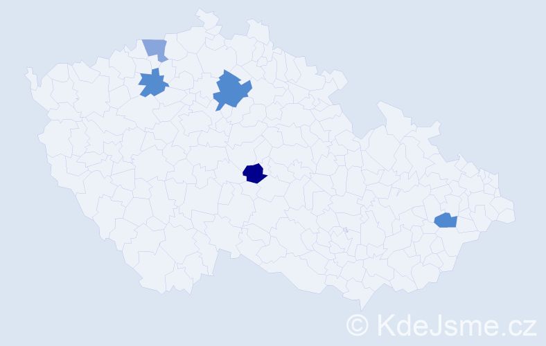 Příjmení: 'Plešer', počet výskytů 6 v celé ČR