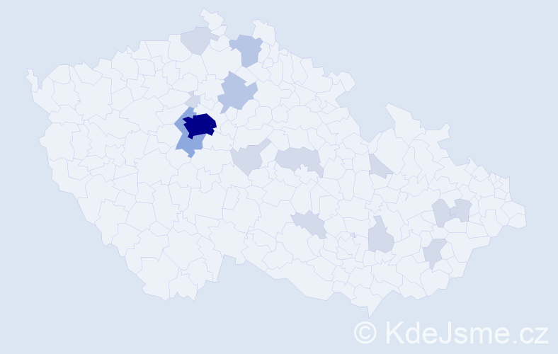Příjmení: 'Morgan', počet výskytů 34 v celé ČR