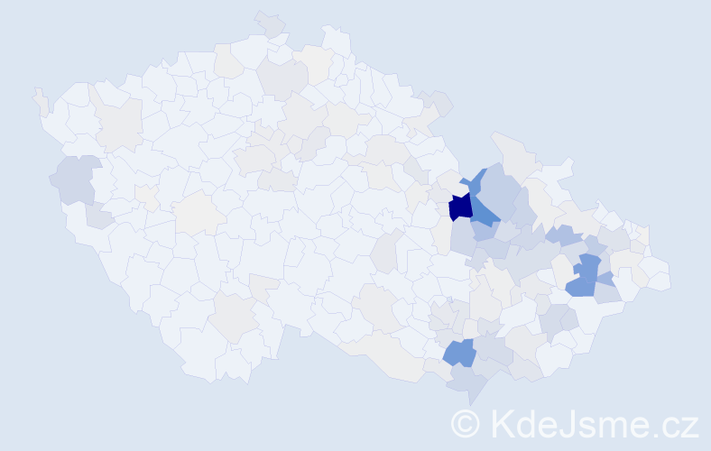 Příjmení: 'Knápek', počet výskytů 596 v celé ČR