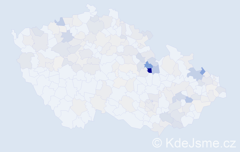 Příjmení: 'Rybková', počet výskytů 623 v celé ČR