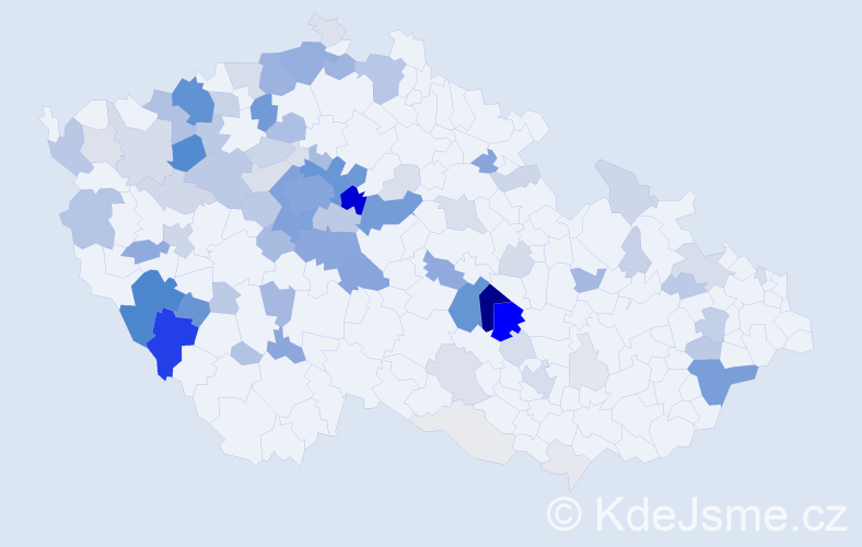 Příjmení: 'Chroustová', počet výskytů 435 v celé ČR