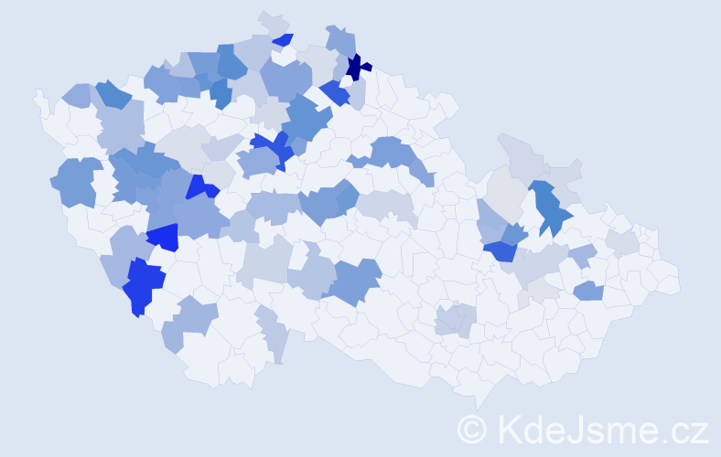 Příjmení: 'Klaus', počet výskytů 323 v celé ČR