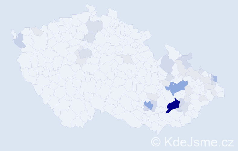Příjmení: 'Majda', počet výskytů 122 v celé ČR