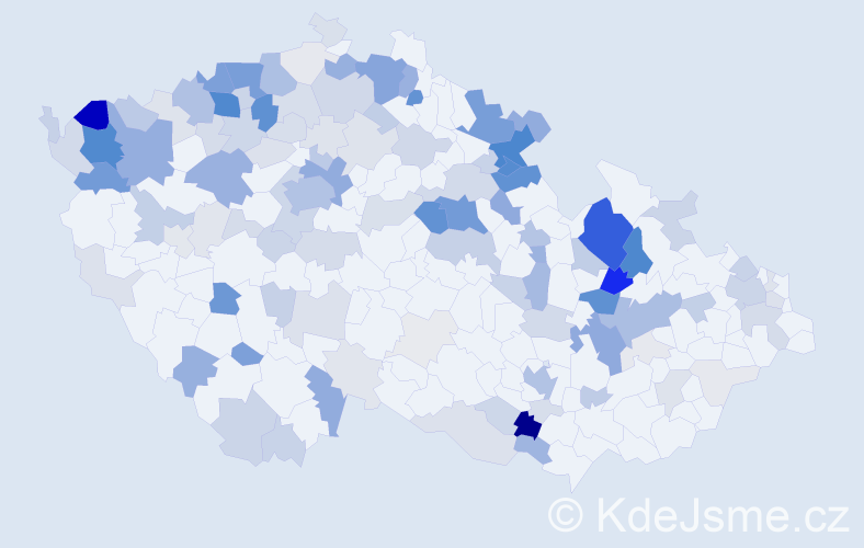 Příjmení: 'Köhlerová', počet výskytů 480 v celé ČR