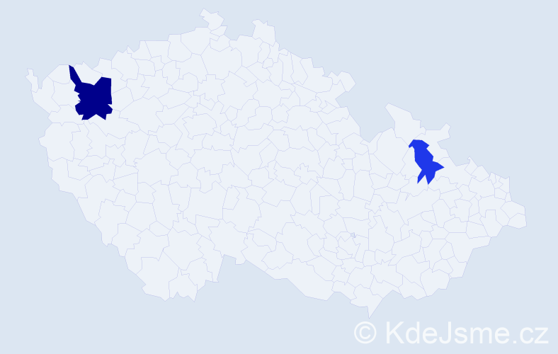 Příjmení: 'Stepanovová', počet výskytů 4 v celé ČR