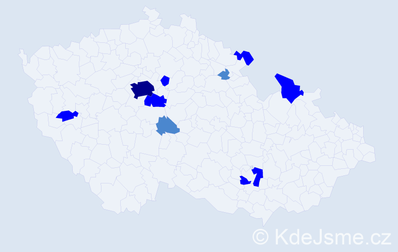 Příjmení: 'Korityáková', počet výskytů 17 v celé ČR