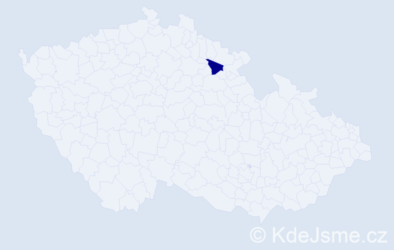 Příjmení: 'Kyprioti', počet výskytů 1 v celé ČR