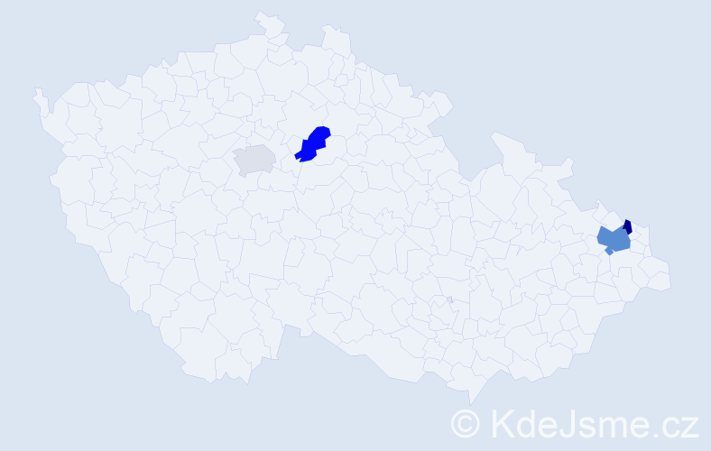 Příjmení: 'Hadrych', počet výskytů 6 v celé ČR