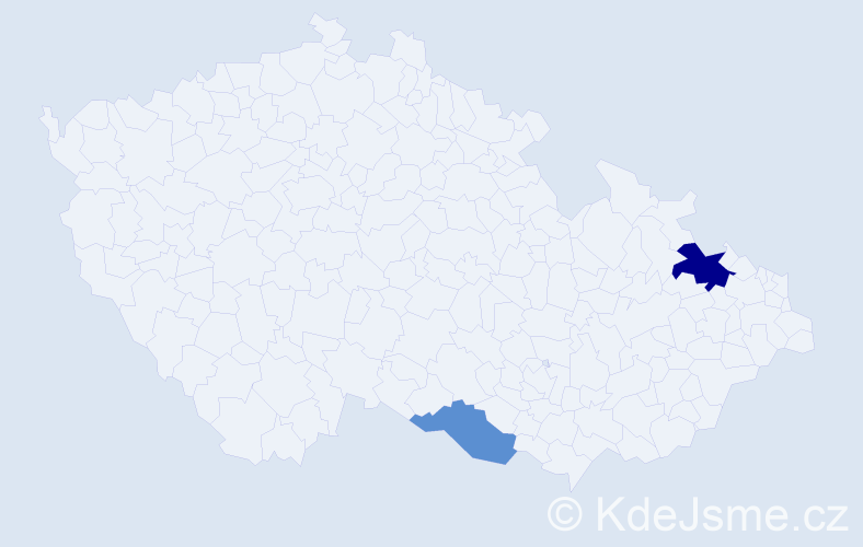 Příjmení: 'Weyrichová', počet výskytů 7 v celé ČR