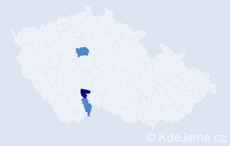 Příjmení: 'Koubovcová', počet výskytů 8 v celé ČR