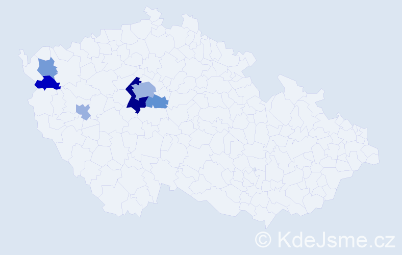 Příjmení: 'Flusser', počet výskytů 13 v celé ČR