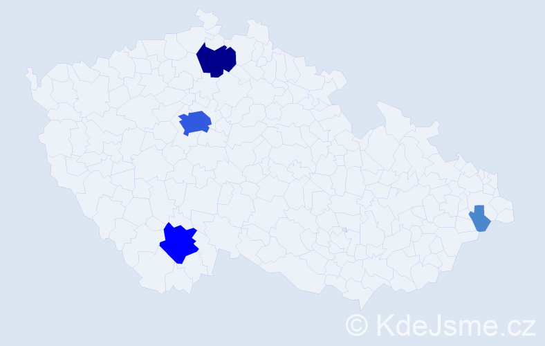 Příjmení: 'Kunášová', počet výskytů 14 v celé ČR