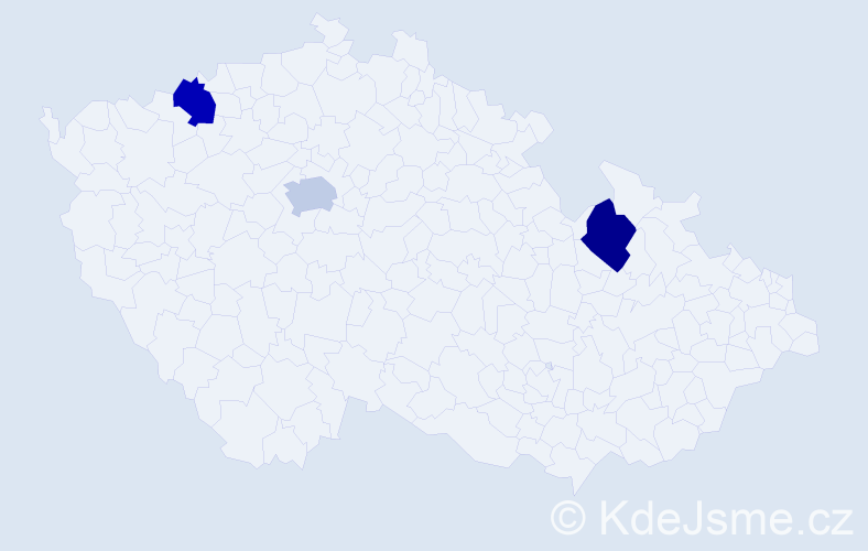 Příjmení: 'Kreller', počet výskytů 9 v celé ČR