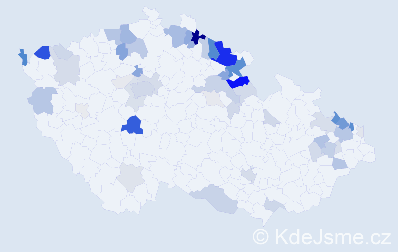 Příjmení: 'Seidel', počet výskytů 197 v celé ČR