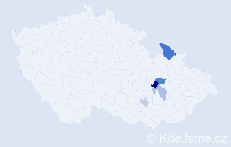 Příjmení: 'Seitler', počet výskytů 7 v celé ČR