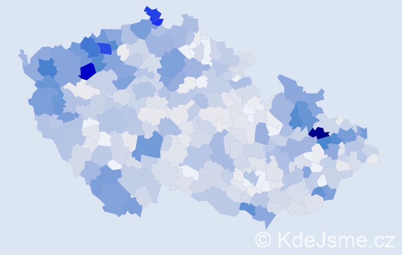 Příjmení: 'Kováčová', počet výskytů 3162 v celé ČR