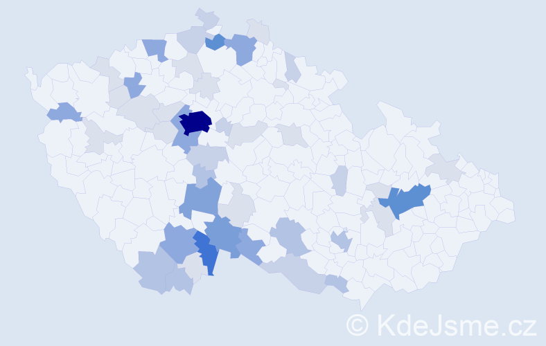 Příjmení: 'Kollmannová', počet výskytů 147 v celé ČR