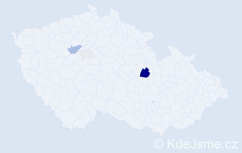 Příjmení: 'Benyahya', počet výskytů 4 v celé ČR