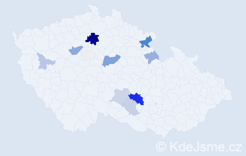 Příjmení: 'Lír', počet výskytů 27 v celé ČR