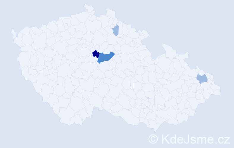 Příjmení: 'Stražáková', počet výskytů 8 v celé ČR