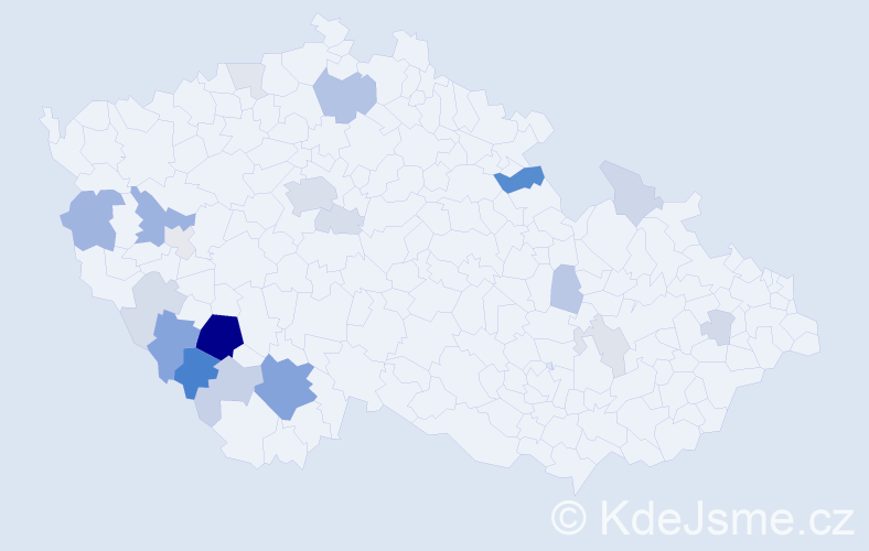 Příjmení: 'Nárovec', počet výskytů 59 v celé ČR