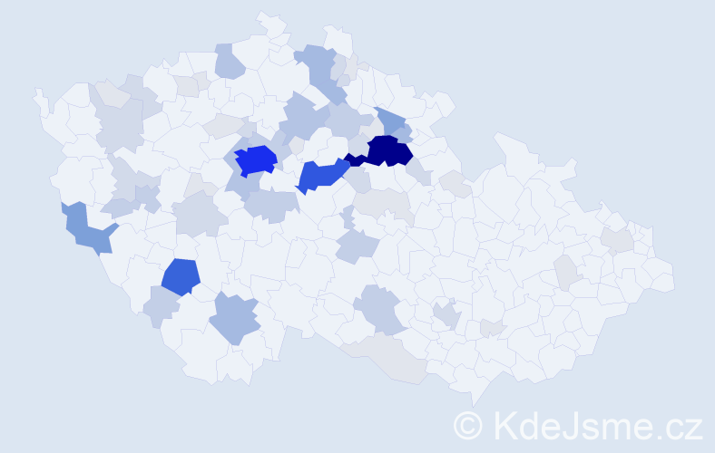 Příjmení: 'Kadečka', počet výskytů 204 v celé ČR