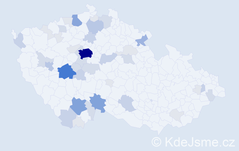 Příjmení: 'Kulovaná', počet výskytů 144 v celé ČR