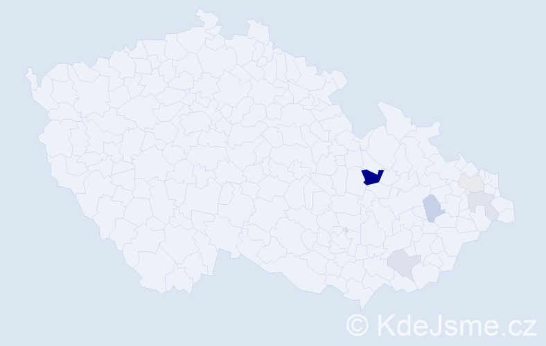 Příjmení: 'Byvanová', počet výskytů 10 v celé ČR