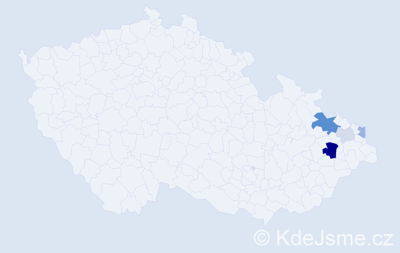 Příjmení: 'Piecek', počet výskytů 9 v celé ČR