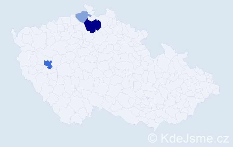 Příjmení: 'Bernardin', počet výskytů 9 v celé ČR