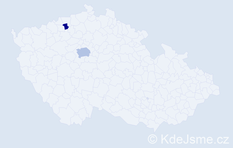 Příjmení: 'Elbadri', počet výskytů 5 v celé ČR