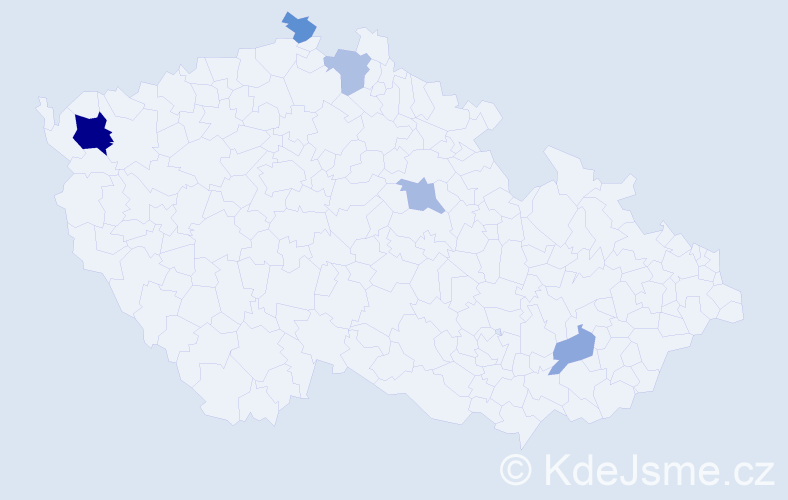 Příjmení: 'Bublinec', počet výskytů 9 v celé ČR