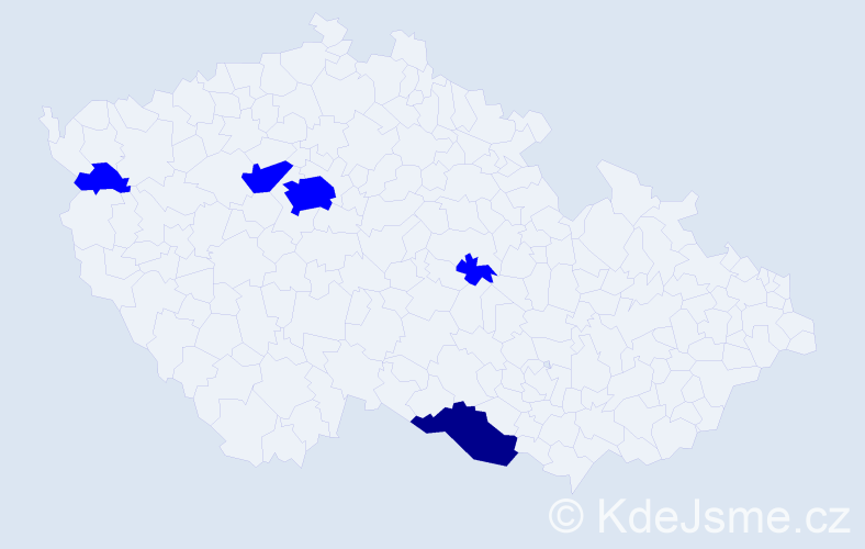 Příjmení: 'Košarková', počet výskytů 6 v celé ČR