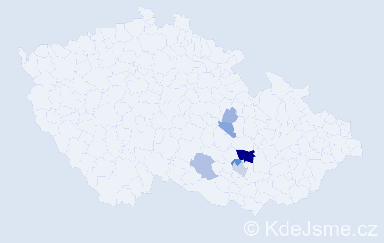 Příjmení: 'Zorníková', počet výskytů 22 v celé ČR