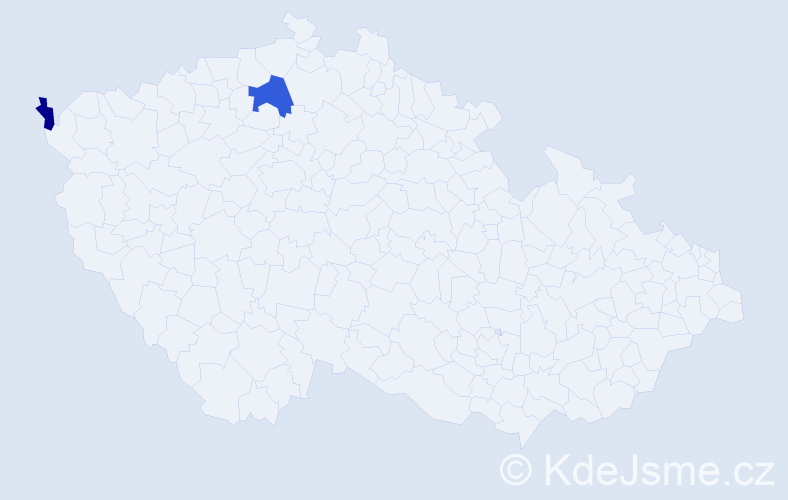 Příjmení: 'Tang', počet výskytů 3 v celé ČR