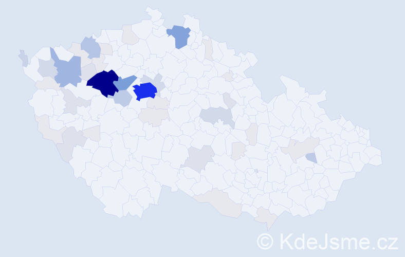 Příjmení: 'Melč', počet výskytů 172 v celé ČR