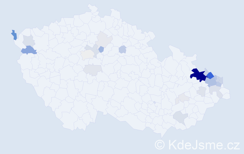 Příjmení: 'Graca', počet výskytů 113 v celé ČR