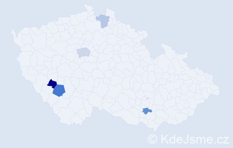 Příjmení: 'Diachenko', počet výskytů 9 v celé ČR