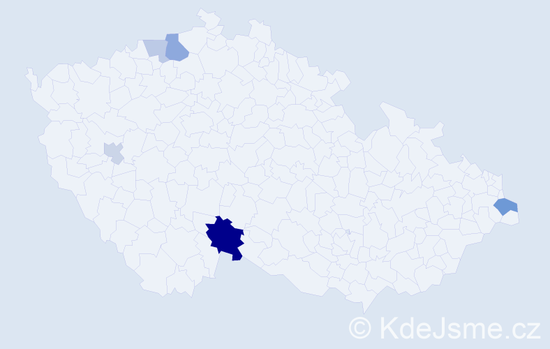 Příjmení: 'Ližan', počet výskytů 11 v celé ČR